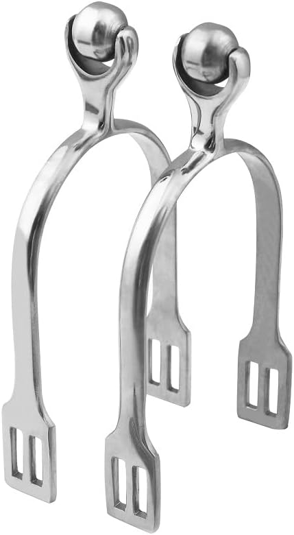 Stainless Steel Roller Ball English Spurs Gentle Equestrian Training Spurs