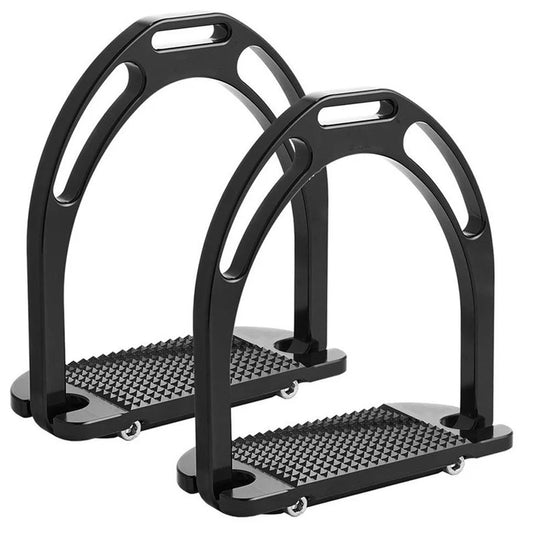 Ecavallo Horse Riding Aluminum Jin Stirrups Black Non-Slip Saddle Stirrups