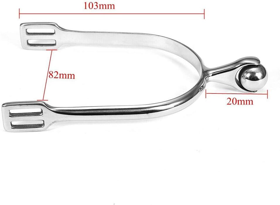 Stainless Steel Roller Ball English Spurs Gentle Equestrian Training Spurs