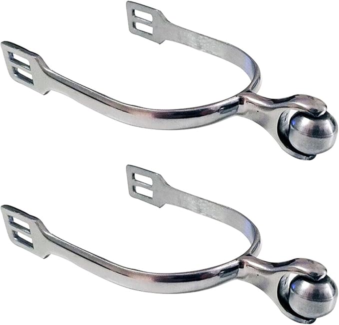 Stainless Steel Roller Ball English Spurs Gentle Equestrian Training Spurs