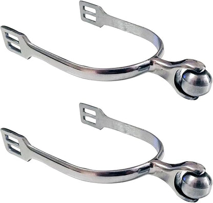 Stainless Steel Roller Ball English Spurs Gentle Equestrian Training Spurs