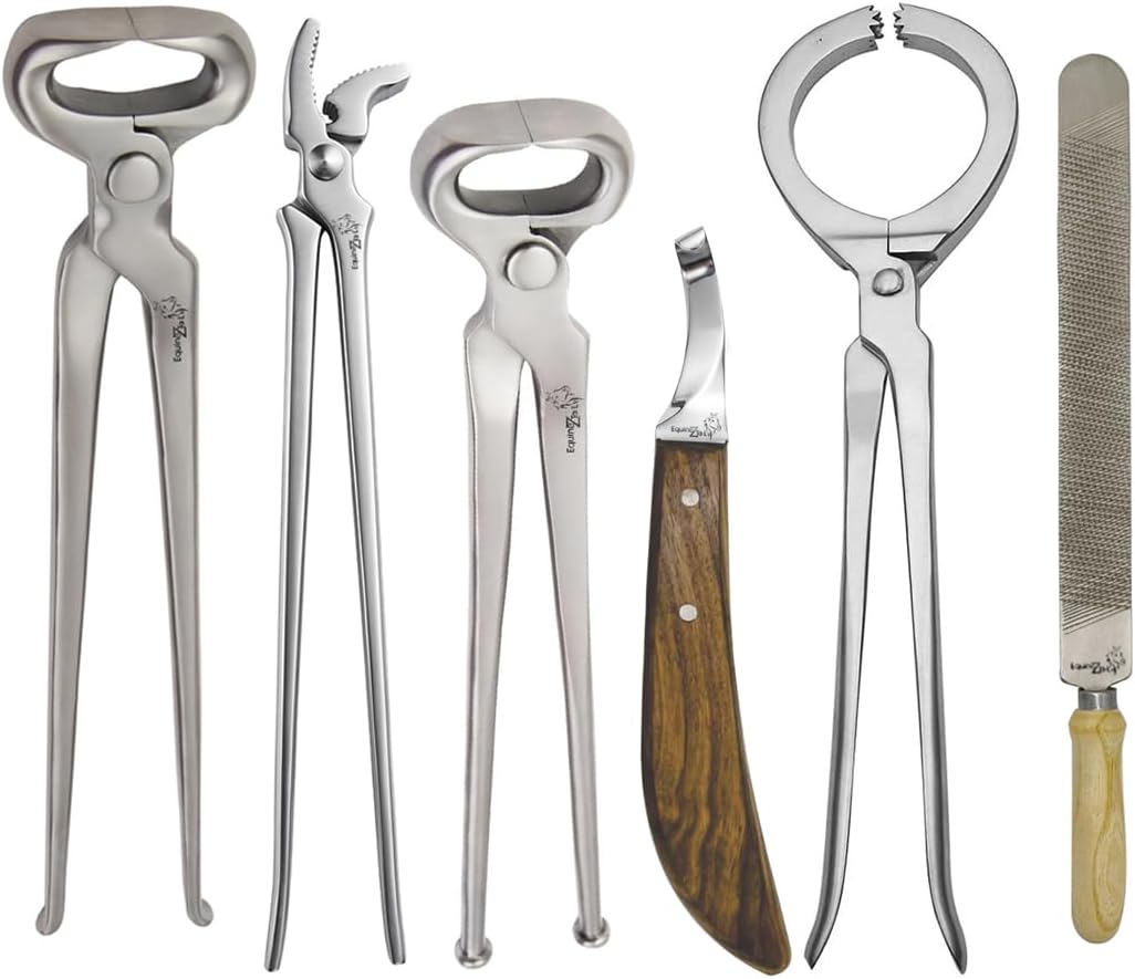 Heavy Duty Professional Horse Care Farrier Tool Kit Hoof Clincher Nipper