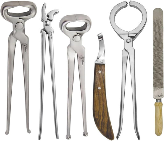 Heavy Duty Professional Horse Care Farrier Tool Kit Hoof Clincher Nipper