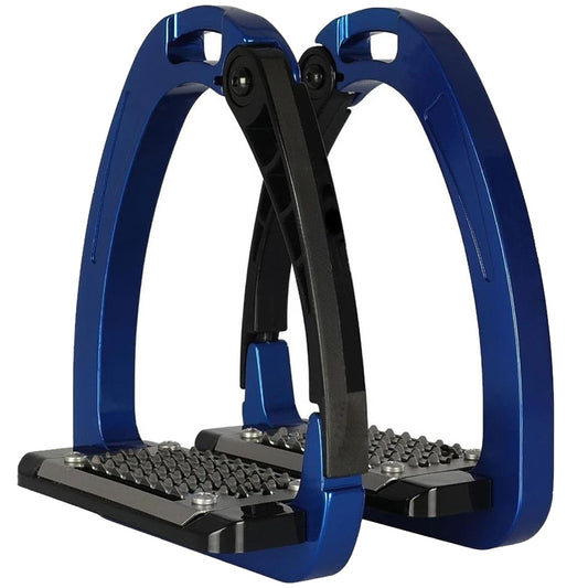 Ecavallo Safety Stirrups Durable Iron Alumionum English Stirrups Blue