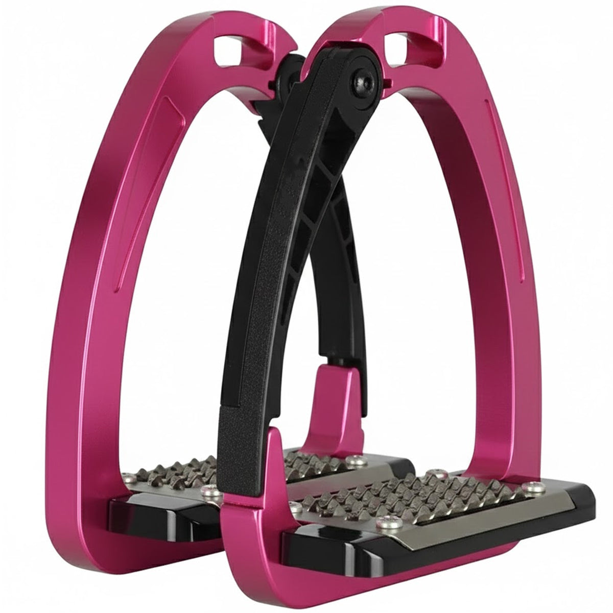 Ecavallo Safety Stirrups Durable Iron Alumionum Equestrain Stirrups Pink