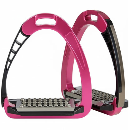 Ecavallo Safety Stirrups Durable Iron Alumionum Equestrain Stirrups Pink