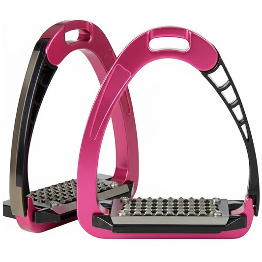 Ecavallo Safety Stirrups Durable Iron Alumionum Equestrain Stirrups Pink