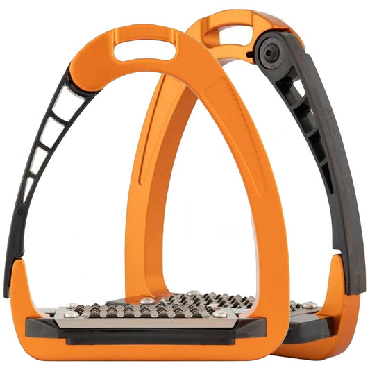 Ecavallo Safety Stirrups Durable Iron Alumionum Western Stirrups Orange