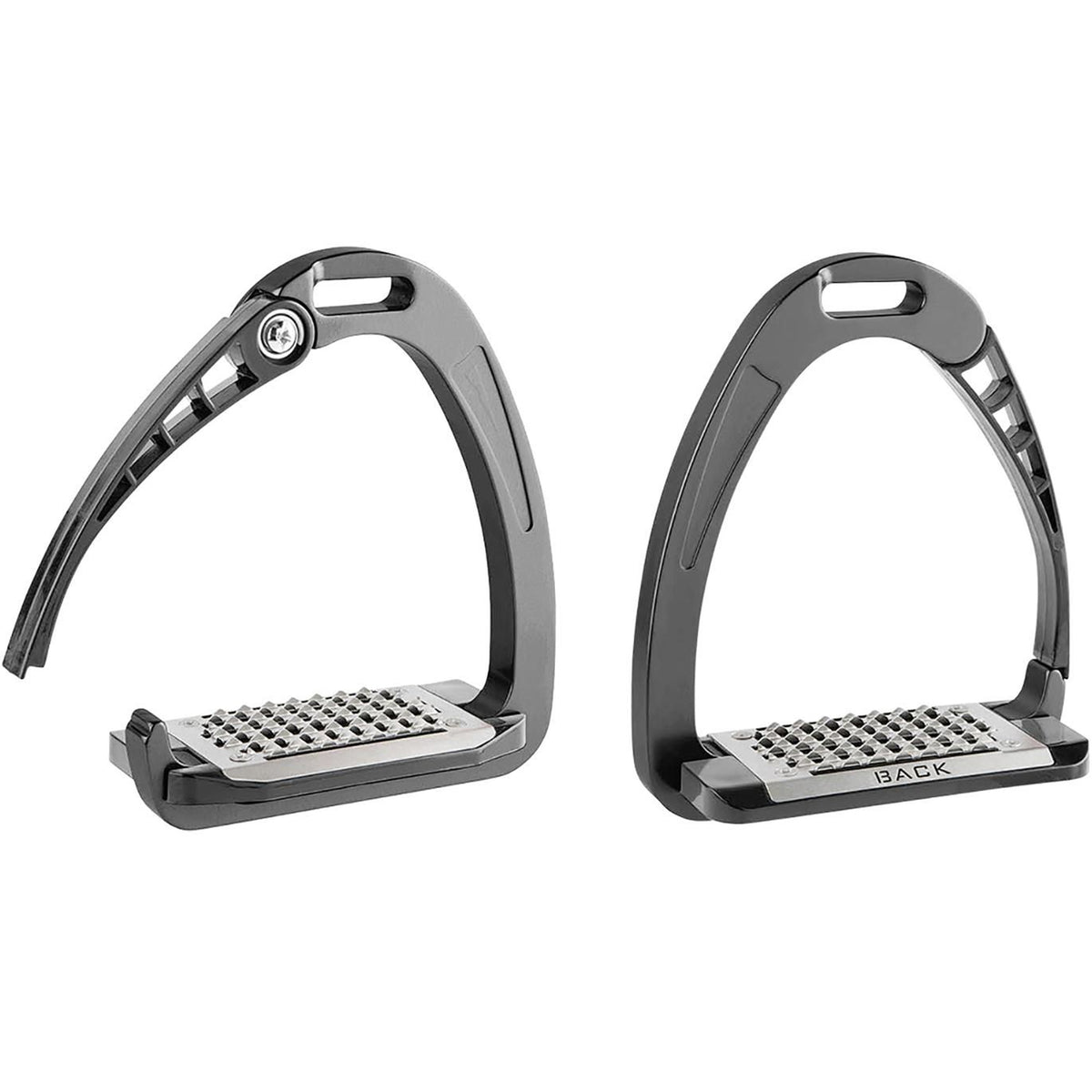 Ecavallo Safety Stirrups Durable Iron Alumionum Western Stirrups Black