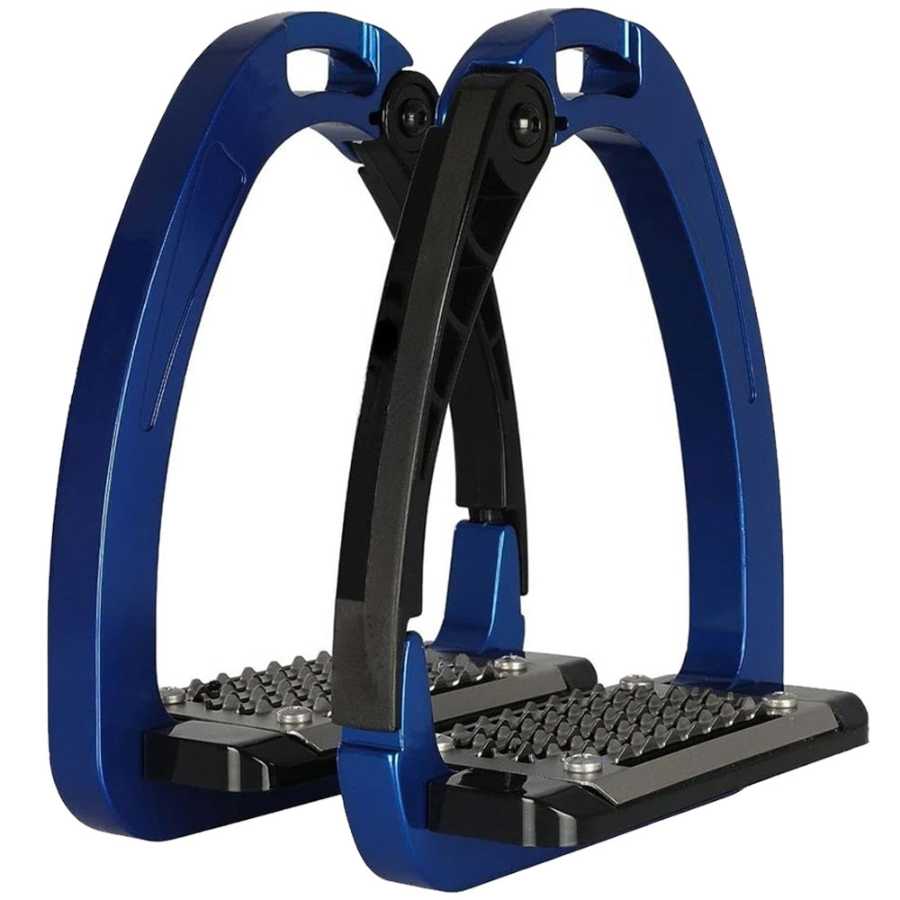 Ecavallo Safety Stirrups Durable Iron Alumionum English Stirrups Blue