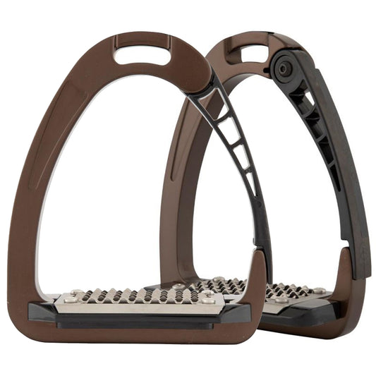 Ecavallo Safety Stirrups Durable Iron Alumionum Horse Riding Stirrups Brown