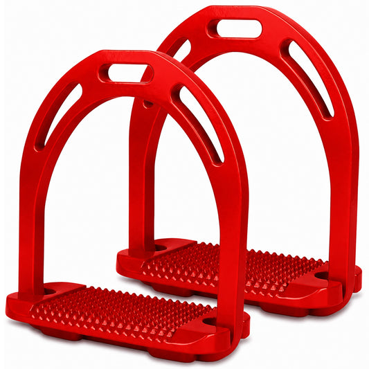 Ecavallo JIn Stirrups Red Aluminum Horse Riding Equipment