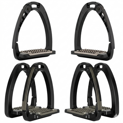 Ecavallo Safety Stirrups Durable Iron Alumionum Western Stirrups Black