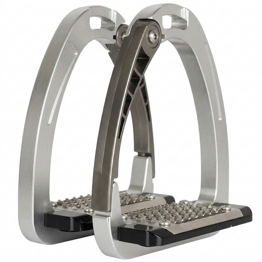 Ecavallo Safety Stirrups Durable Iron Alumionum Western Stirrups Silver