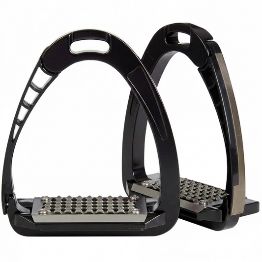 Ecavallo Safety Stirrups Durable Iron Alumionum Western Stirrups Black