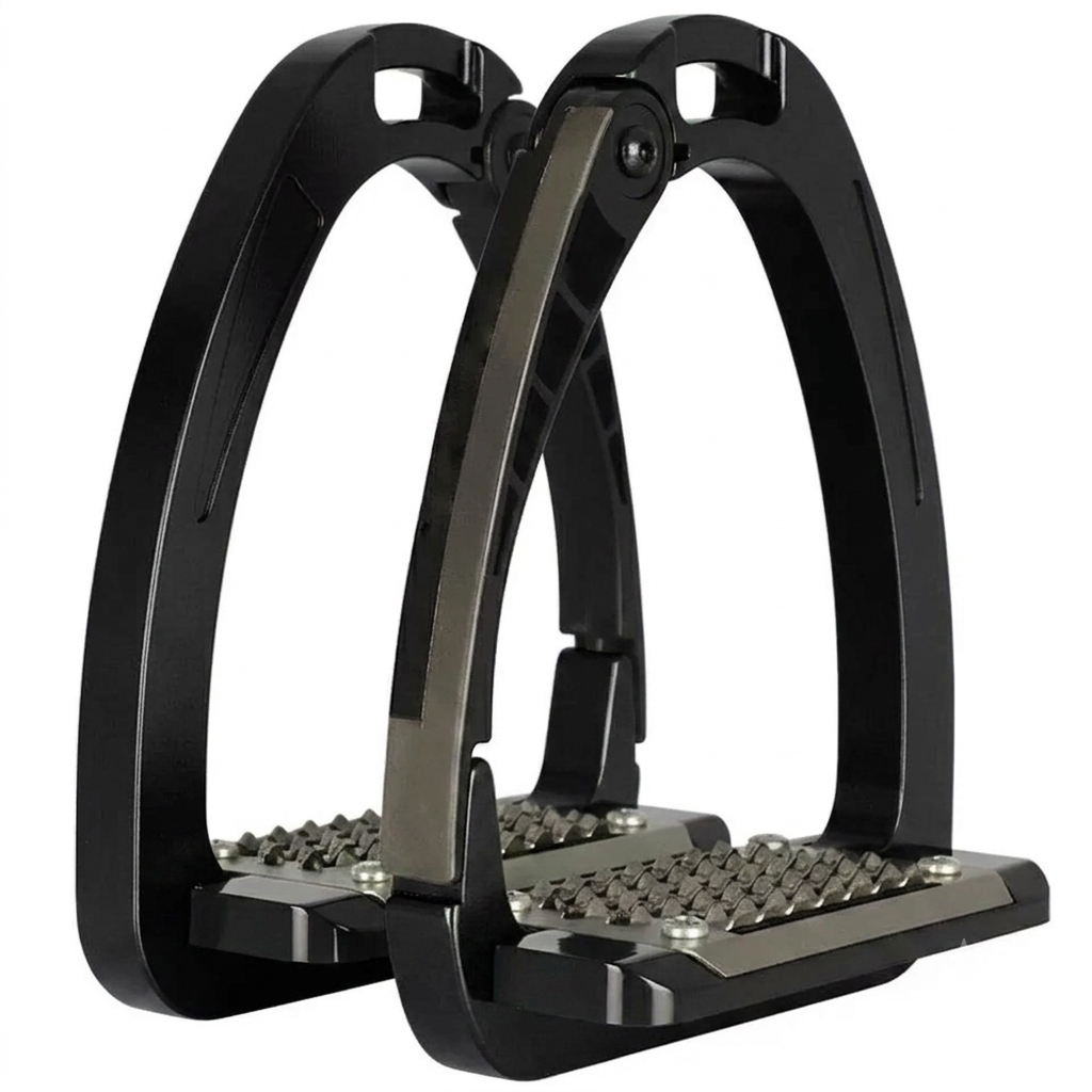 Ecavallo Safety Stirrups Durable Iron Alumionum Western Stirrups Black