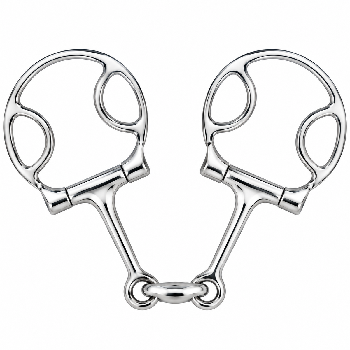 Western Horse D Ring Bit Double Joint Lozenge Snaffle Bits