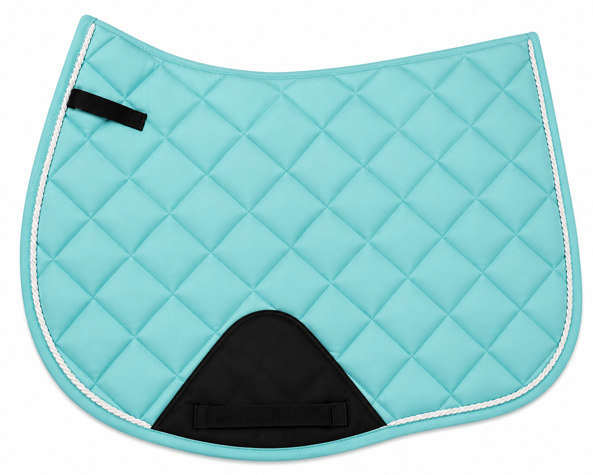 Matching Saddle Pad Set, Ear Net Brushing Boots & Bell Boots Set Tourquise