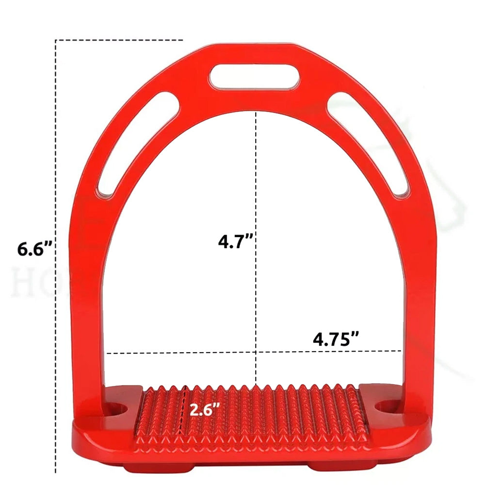 Ecavallo JIn Stirrups Red Aluminum Horse Riding Equipment