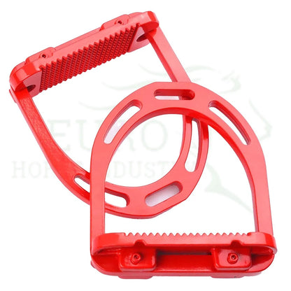 Ecavallo JIn Stirrups Red Aluminum Horse Riding Equipment