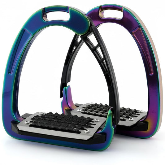 Ecavallo Multicolor Safety Stirrups English Horse Riding Aluminum Stirrups