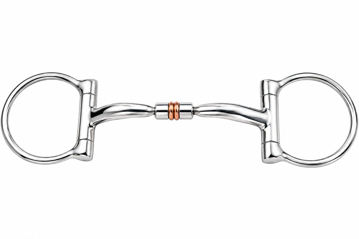Western Horse D Ring Bit Copper Roller Mouth Stainless Steel Snaffle Bits