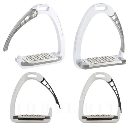 Ecavallo Safety Stirrups Durable Iron Alumionum Western Stirrups Silver