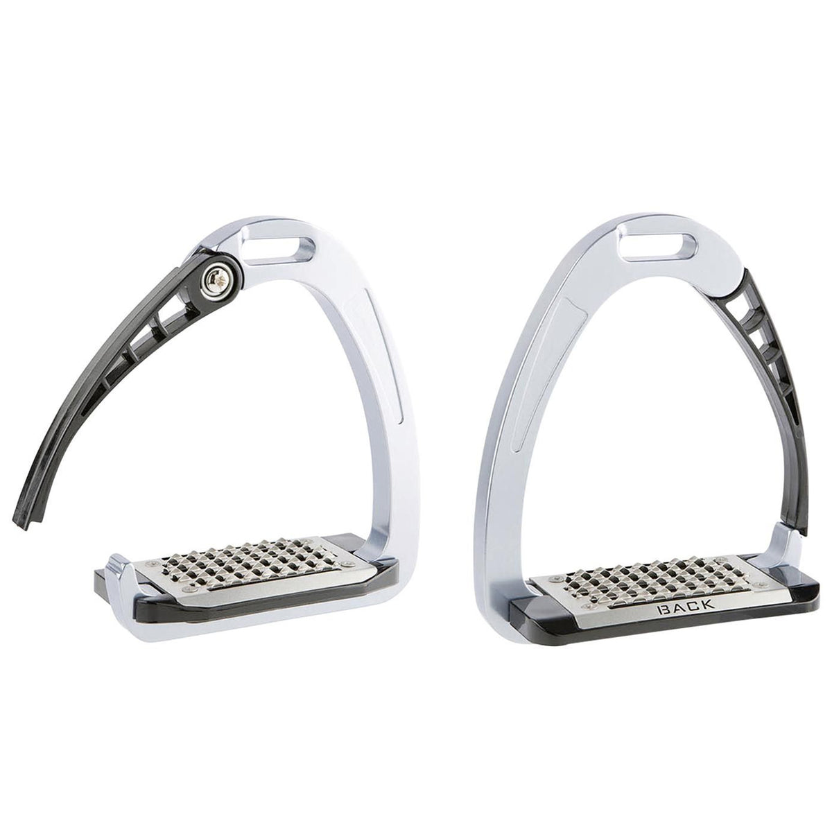 Ecavallo Safety Stirrups Durable Iron Alumionum Western Stirrups Silver