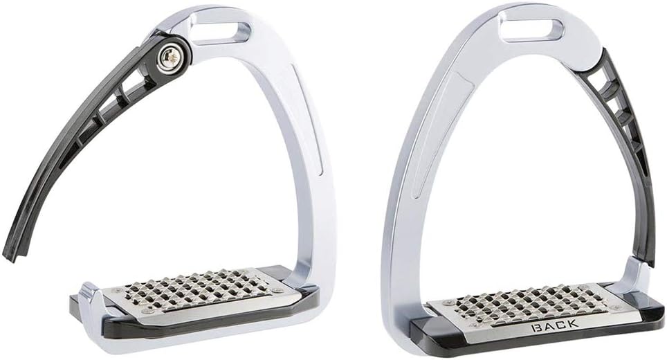 Ecavallo Safety Stirrups Durable Iron Alumionum Western Stirrups Silver