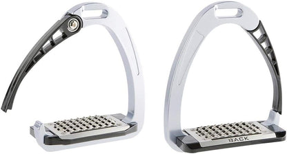 Ecavallo Safety Stirrups Durable Iron Alumionum Western Stirrups Silver
