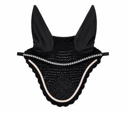 Glitter Saddle Pad Set Matching Ear Net Brushing Boot & Bell Boots Black