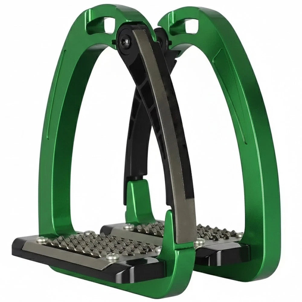Ecavallo Safety Stirrups Durable IronQuick Release  Alumionum Stirrups Green