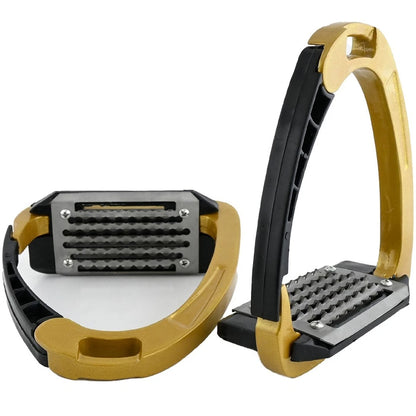 Ecavallo Safety Stirrups Durable Iron Alumionum Western Riding Stirrups Gold