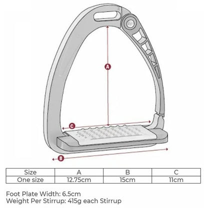 Ecavallo Safety Stirrups Durable Iron Alumionum Quick Release Stirrups Red